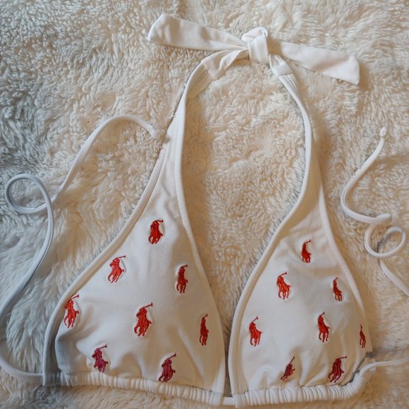 Ralph Lauren Polo Logo Bikini Bathing Suit top and Bottoms blue label - Picture 4 of 12